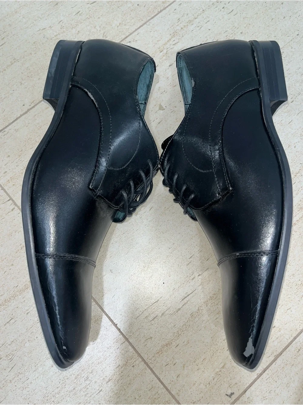 Giorgio Brutini Black Cap-Toe Leather Oxfords RARE Red Bottom Men’s Size 13